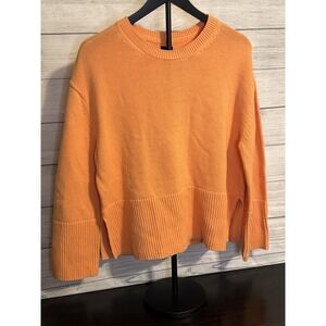 GAP Women's Orange Cotton Sweater Size Small Crewneck‎